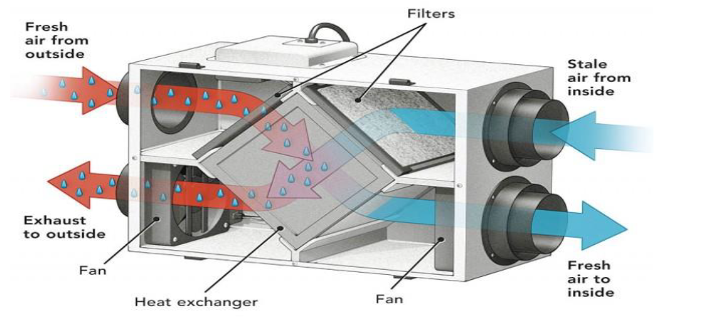 Air Exchange Processes in MVHR